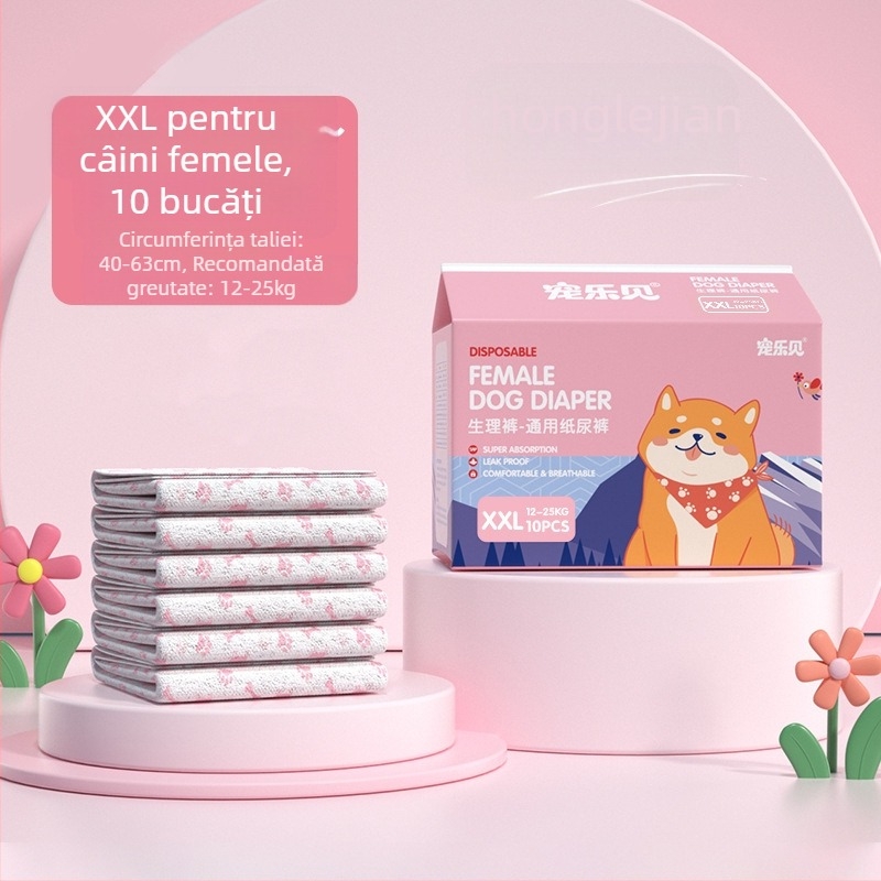 Scutece pentru câini, din bumbac, 10 bucăți, marcă Pleasure to see, utilizare generală