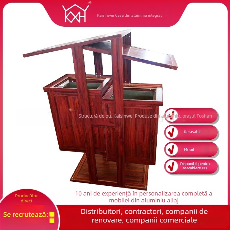 Suport pentru plante montat pe perete, cu două etaje, din aliaj de aluminiu, modular și demontabil, stil modern minimalist, influențe nordice și chinezești
