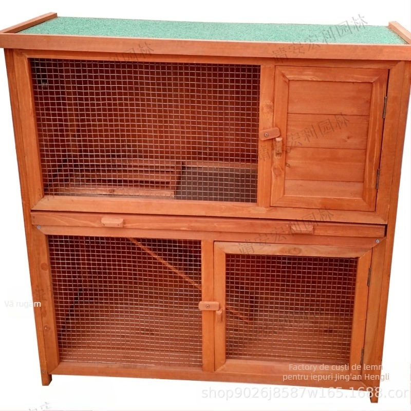 Cușcă de iepuri din lemn, casă pentru animale de companie, cuib — Brand: Altă