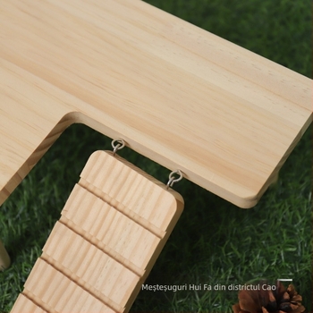 Platformă din lemn cu două etaje pentru hamsteri și arici • Material: lemn • Brand: Huifa • Categorie: Echipamente pentru animale de companie