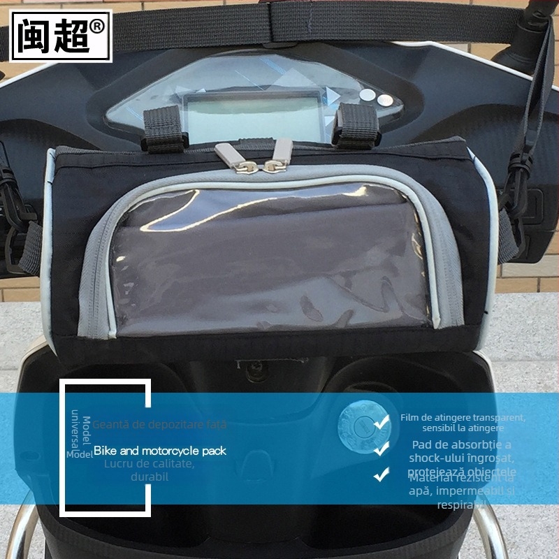 Geantă frontală pentru vehicul electric — Min Chao, material Oxford, stil Knight