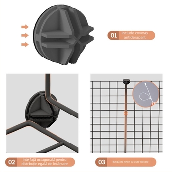 Gardă pentru animale de companie pentru interior - ușă anti-pisici, gard modular pentru câini mici și medii, sârmă de fier, brand Seven, Import: Nu