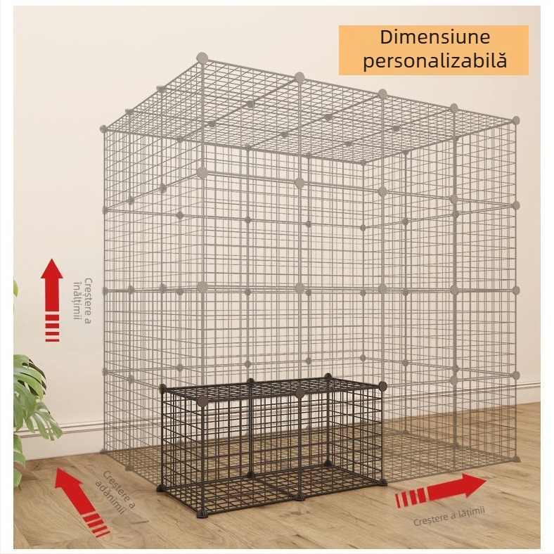 Gardă pentru animale de companie pentru interior - ușă anti-pisici, gard modular pentru câini mici și medii, sârmă de fier, brand Seven, Import: Nu