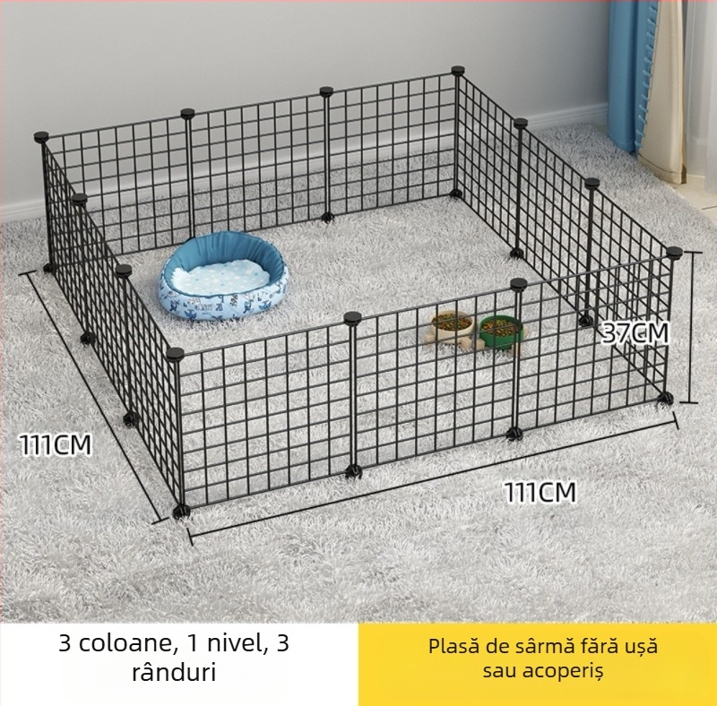 Gardă pentru animale de companie pentru interior - ușă anti-pisici, gard modular pentru câini mici și medii, sârmă de fier, brand Seven, Import: Nu