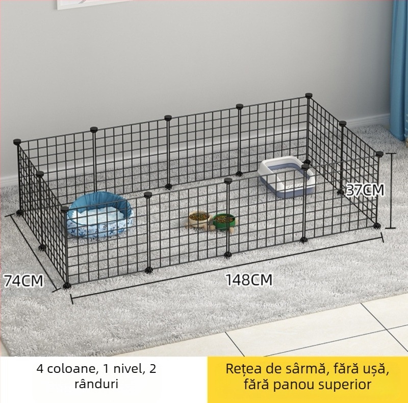 Gardă pentru animale de companie pentru interior - ușă anti-pisici, gard modular pentru câini mici și medii, sârmă de fier, brand Seven, Import: Nu