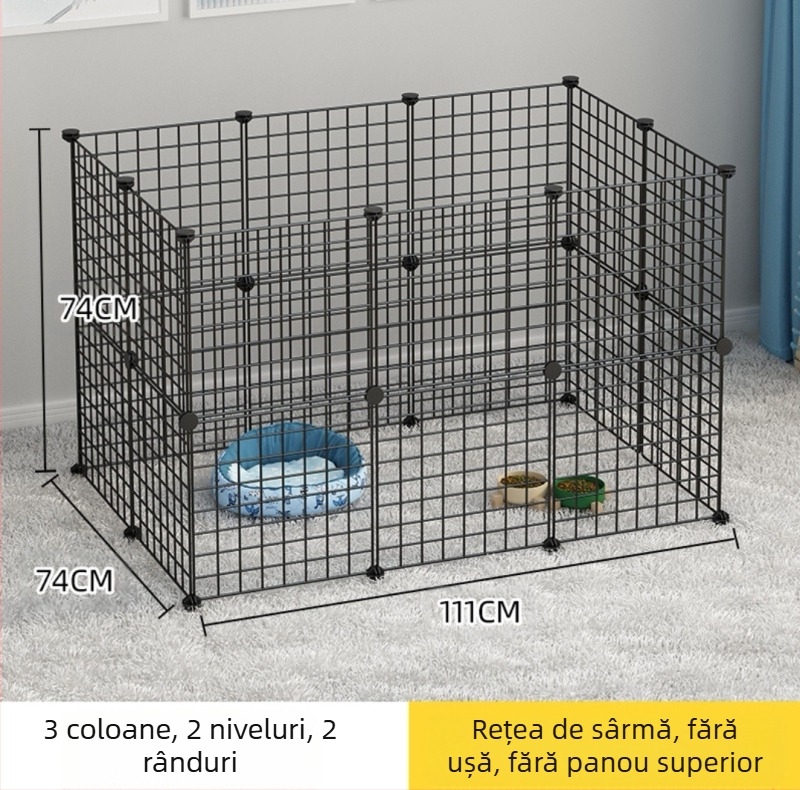 Gardă pentru animale de companie pentru interior - ușă anti-pisici, gard modular pentru câini mici și medii, sârmă de fier, brand Seven, Import: Nu