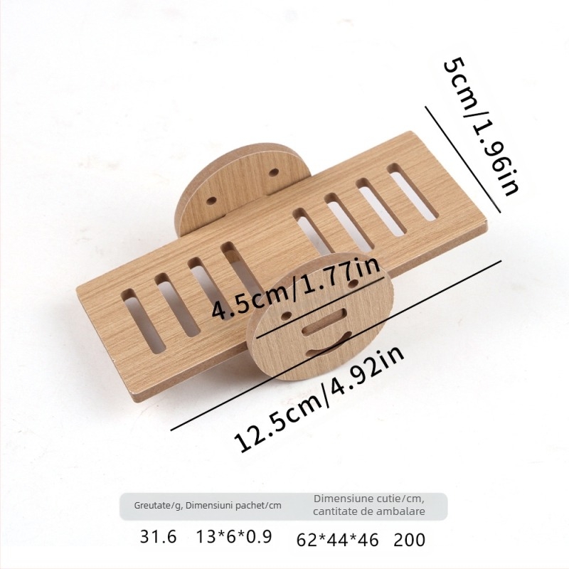 Casă de hamster din lemn cu cuib pentru dormit și vilă cu două etaje — lemn masiv, Pet taro