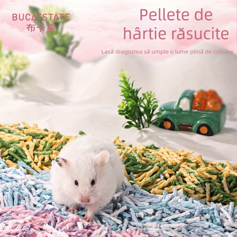 Așternut pentru hamster, din pulpă de lemn virgin, brand BUCATSTATE/Buka star, controlul mirosurilor, absorbție înaltă