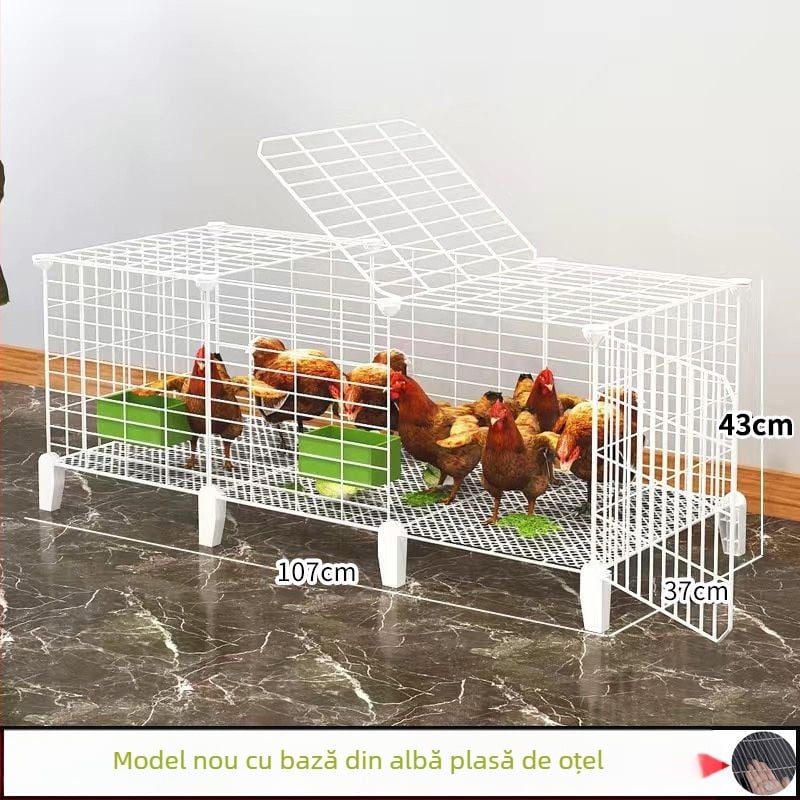 Cușcă pentru găini: exterior mare, fermă rurală, impermeabilă, cu spațiu de hrănire în interior (Material: Alte; Importat: Nu; Categoria produsului: Alte; Marca: Alte; IP autorizat: Nu)