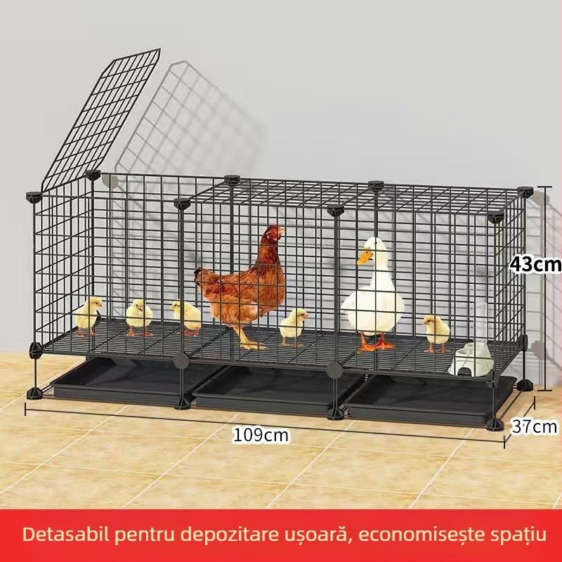 Cușcă pentru găini: exterior mare, fermă rurală, impermeabilă, cu spațiu de hrănire în interior (Material: Alte; Importat: Nu; Categoria produsului: Alte; Marca: Alte; IP autorizat: Nu)