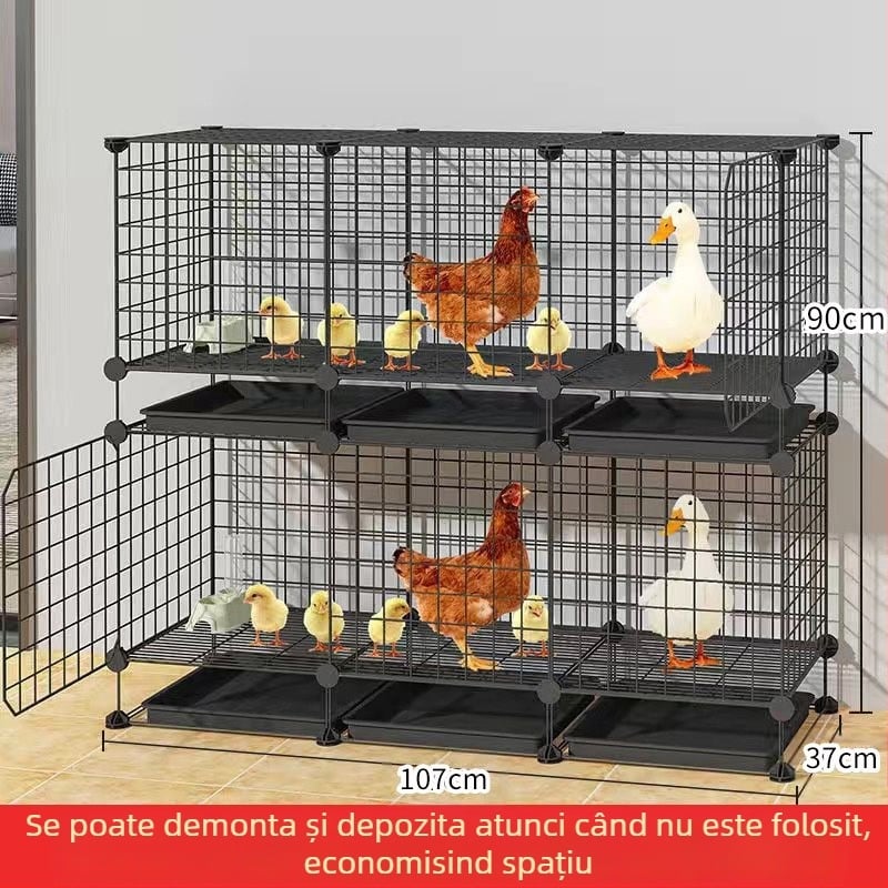 Cușcă pentru găini: exterior mare, fermă rurală, impermeabilă, cu spațiu de hrănire în interior (Material: Alte; Importat: Nu; Categoria produsului: Alte; Marca: Alte; IP autorizat: Nu)