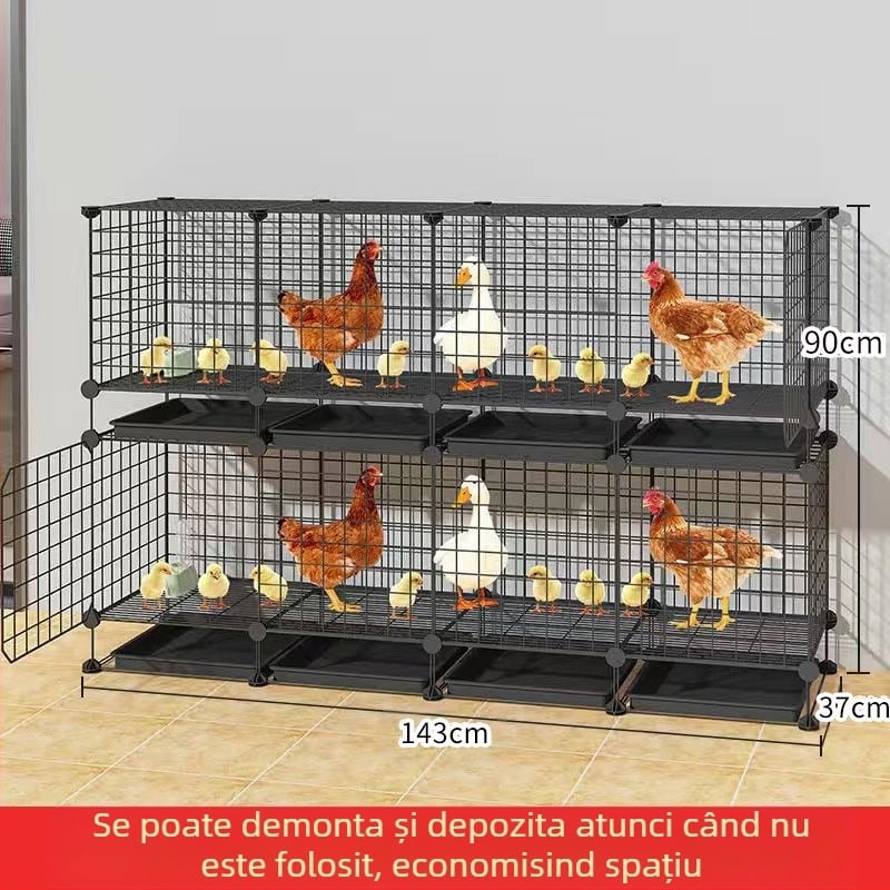 Cușcă pentru găini: exterior mare, fermă rurală, impermeabilă, cu spațiu de hrănire în interior (Material: Alte; Importat: Nu; Categoria produsului: Alte; Marca: Alte; IP autorizat: Nu)