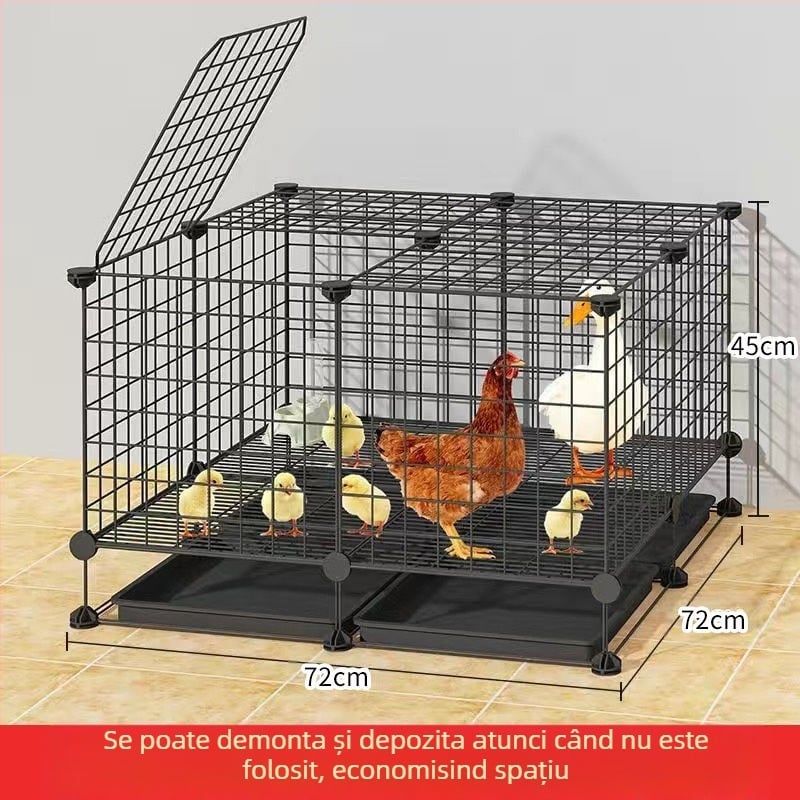 Cușcă pentru găini: exterior mare, fermă rurală, impermeabilă, cu spațiu de hrănire în interior (Material: Alte; Importat: Nu; Categoria produsului: Alte; Marca: Alte; IP autorizat: Nu)