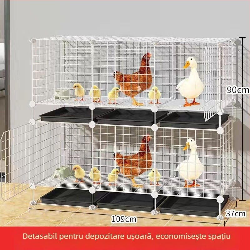 Cușcă pentru găini: exterior mare, fermă rurală, impermeabilă, cu spațiu de hrănire în interior (Material: Alte; Importat: Nu; Categoria produsului: Alte; Marca: Alte; IP autorizat: Nu)