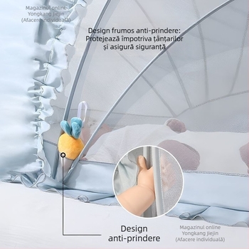 Plasă de pat pliabilă pentru bebeluși, cu cadru din țevi din fibră de sticlă, pentru 0–1 ani