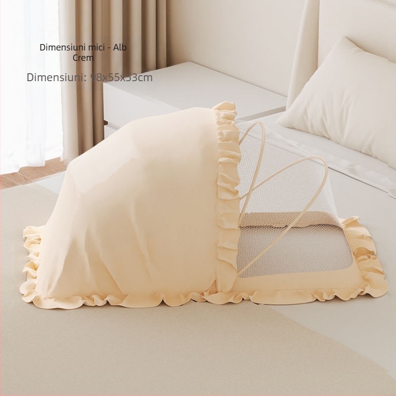 Plasă de pat pliabilă pentru bebeluși, cu cadru din țevi din fibră de sticlă, pentru 0–1 ani