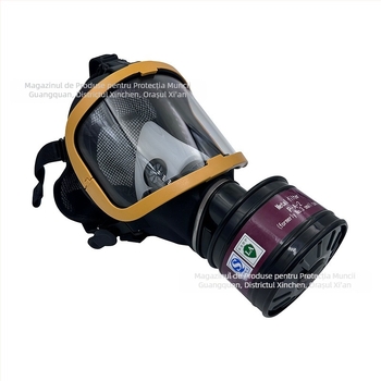 Mască de gaze cu față întreagă din silicon, design cilindric – protecție KN95 pentru gaze toxice, standard GB2890-2009, ambalaj 10 seturi pe cutie