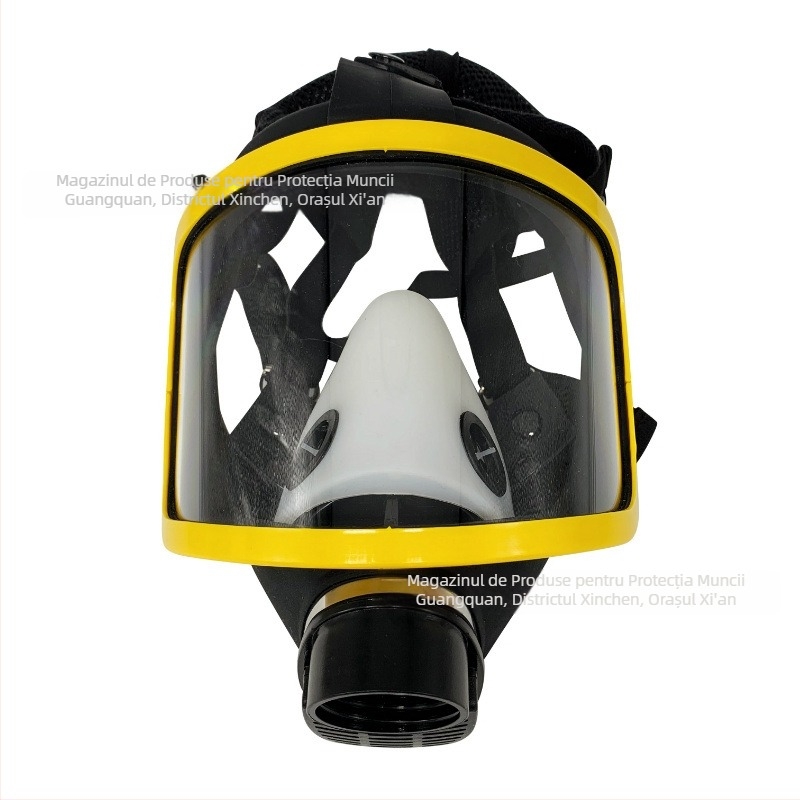 Mască de gaze cu față întreagă din silicon, design cilindric – protecție KN95 pentru gaze toxice, standard GB2890-2009, ambalaj 10 seturi pe cutie