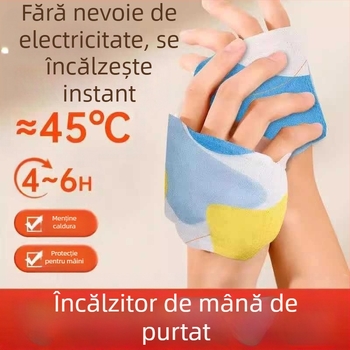Patch de încălzire pentru mâini, autoîncălzire cu pelin, compresie cu abur, material imprimat, pentru mâini, stil modern minimalist