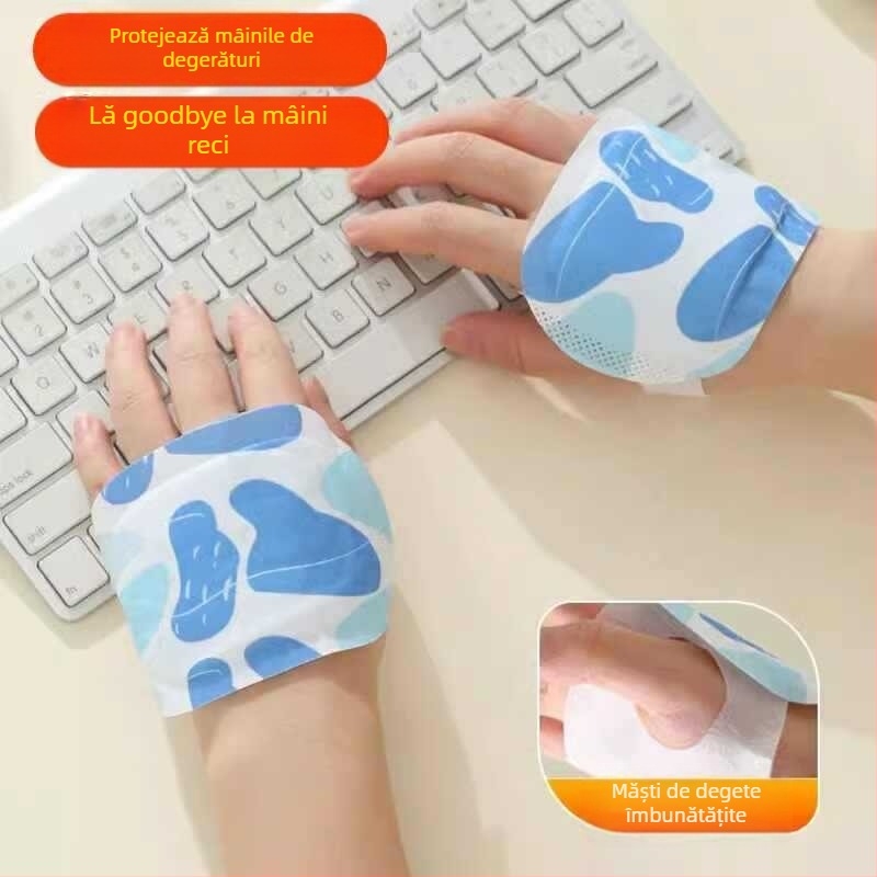 Patch de încălzire pentru mâini, autoîncălzire cu pelin, compresie cu abur, material imprimat, pentru mâini, stil modern minimalist