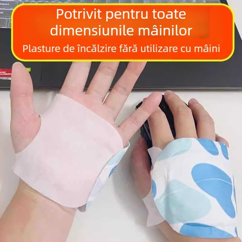 Patch de încălzire pentru mâini, autoîncălzire cu pelin, compresie cu abur, material imprimat, pentru mâini, stil modern minimalist