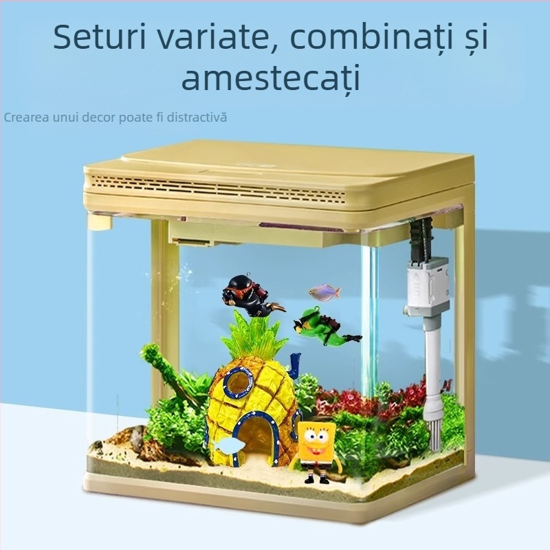 Decor pentru acvariu – Păpușă mică vrăjitoare cu minge plutitoare, PVC; categorie: păpușă; stil: păpușă; greutate 0.1 g