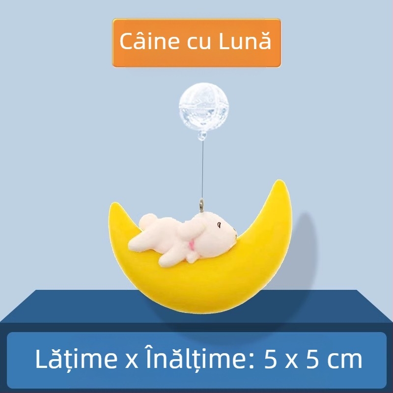 Decor pentru acvariu – Păpușă mică vrăjitoare cu minge plutitoare, PVC; categorie: păpușă; stil: păpușă; greutate 0.1 g