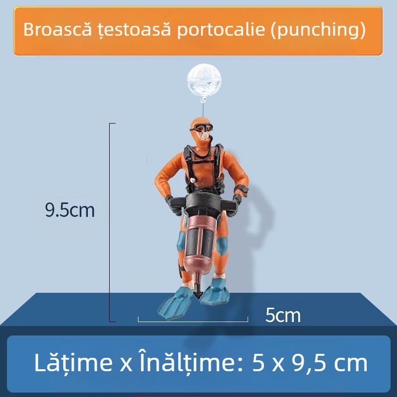 Decor pentru acvariu – Păpușă mică vrăjitoare cu minge plutitoare, PVC; categorie: păpușă; stil: păpușă; greutate 0.1 g