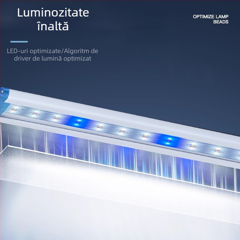Lampă LED pentru acvariu, PVC, 6–20W, impermeabilă, iluminare pentru plante acvatice și țestoase