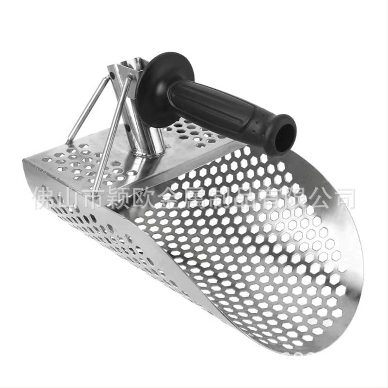 Lopată de plajă din oțel inoxidabil pentru colectarea de aur și vânătoare de comori, cu tijă extensibilă, model 95