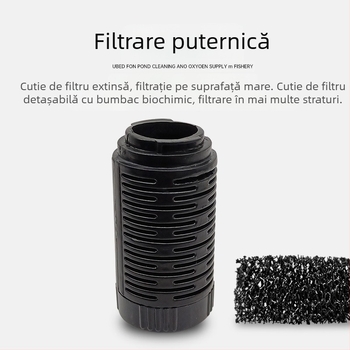 Garix filtru mic pentru acvariu — cilindru de filtrare încorporat cu pompă de oxigen, foarte silențios, trei în unu; corp din plastic, 0,16 kg