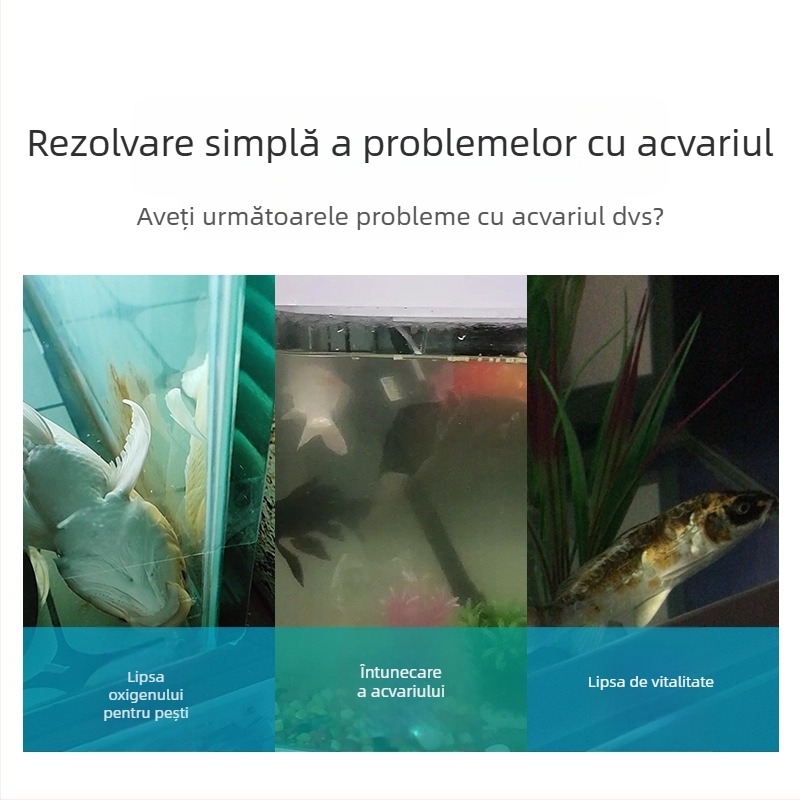 Garix filtru mic pentru acvariu — cilindru de filtrare încorporat cu pompă de oxigen, foarte silențios, trei în unu; corp din plastic, 0,16 kg