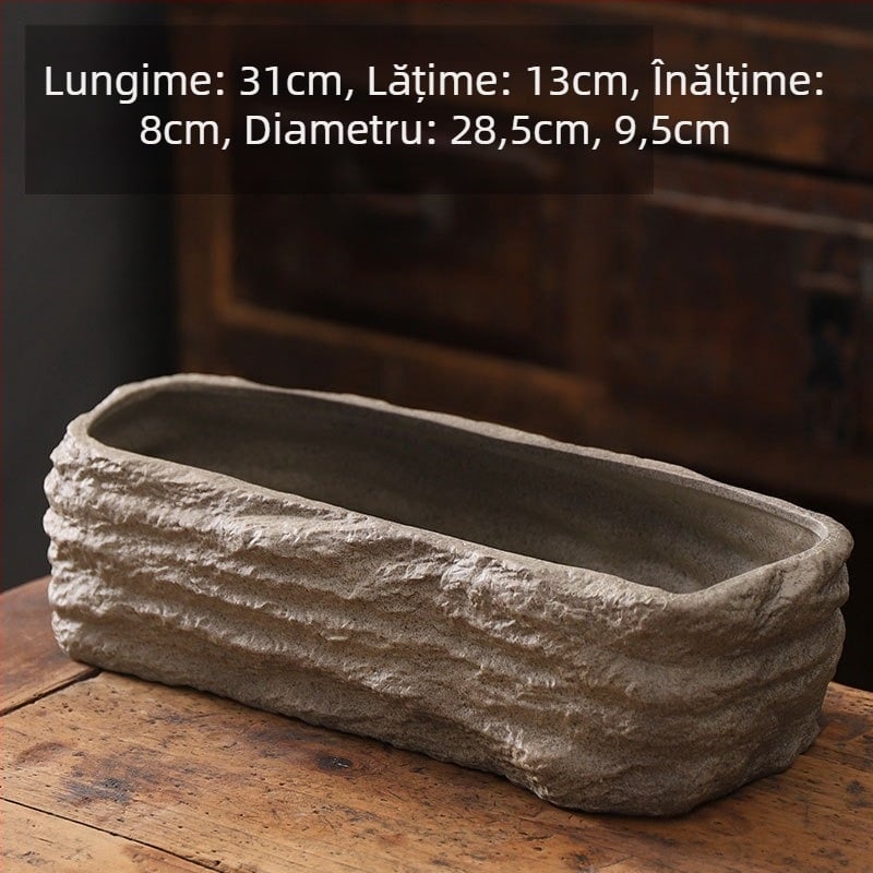 Ghiveci ceramic pentru podea, design simplu, pentru grădinărit acasă