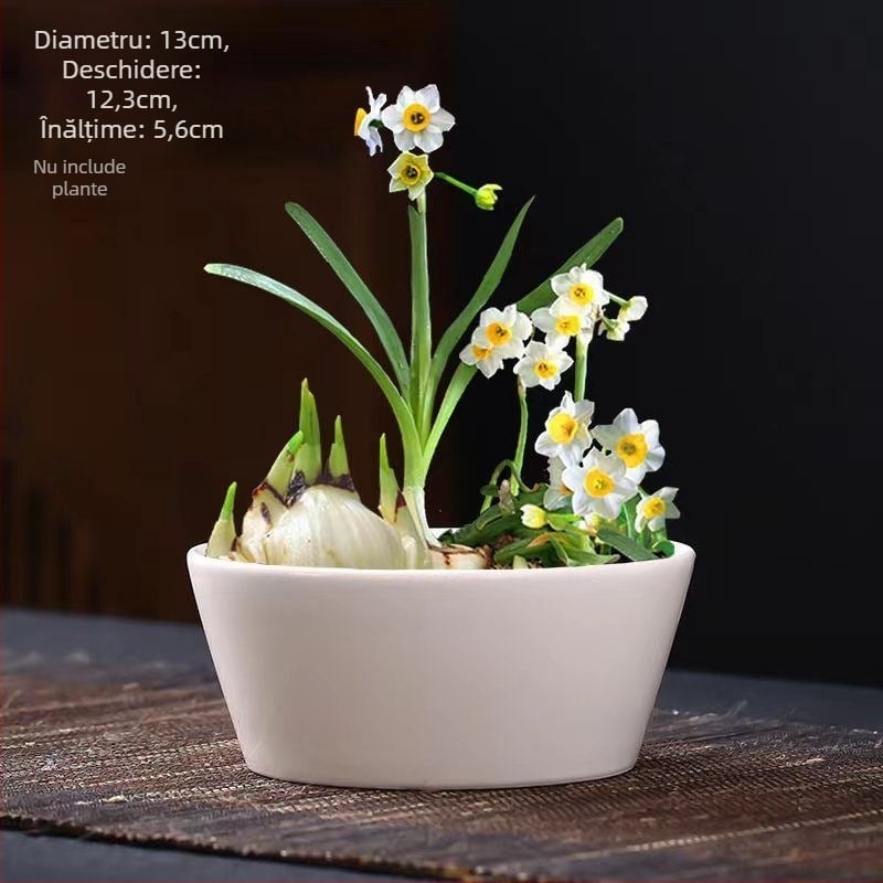 Ghiveci ceramic pentru podea, design simplu, pentru grădinărit acasă