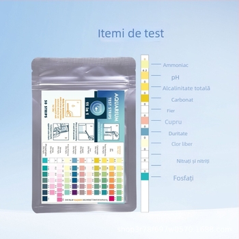 Lefu bandă de test 11 în 1 pentru apa de acvariu – duritate, pH, amoniac, clor rezidual, nitriți