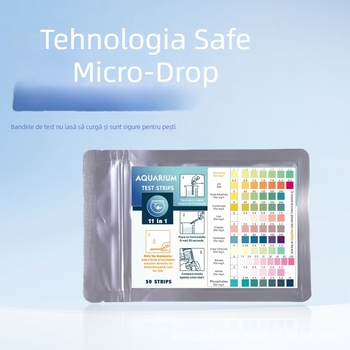 Lefu bandă de test 11 în 1 pentru apa de acvariu – duritate, pH, amoniac, clor rezidual, nitriți