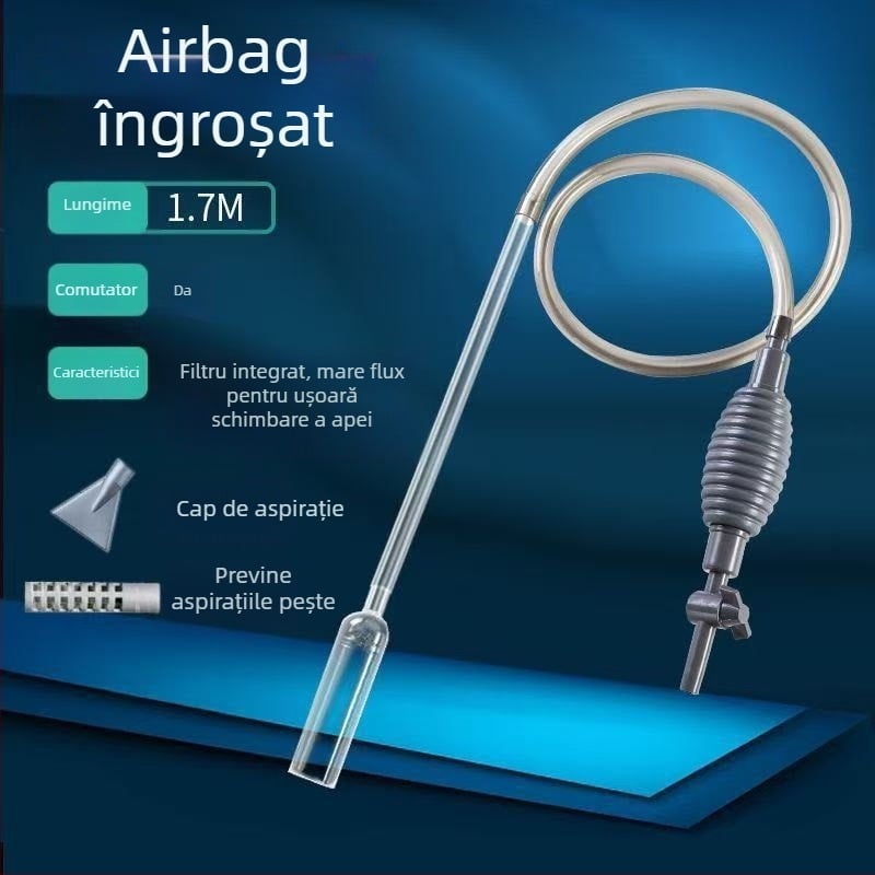 Schimbător automat de apă pentru acvariu, ABS plastic, drenaj, curățare manuală a extractorului de apă, conductă de schimb, spălator de nisip — Hong people
