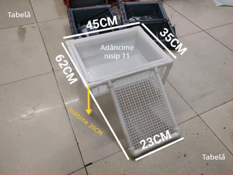 Platformă cu plasă pentru bazinul de depunere a ouălor la țestoase, cu adăpost arc pentru reproducere