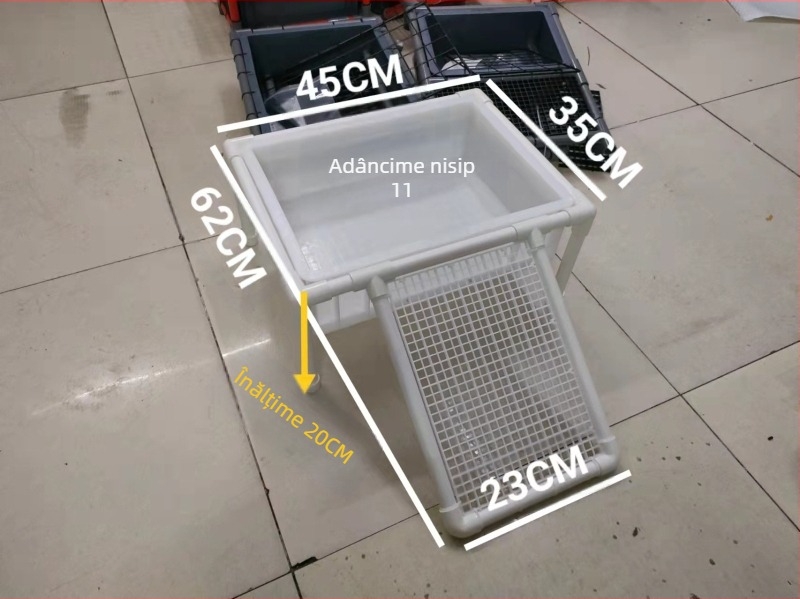 Platformă cu plasă pentru bazinul de depunere a ouălor la țestoase, cu adăpost arc pentru reproducere