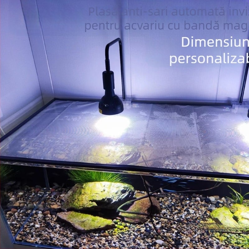 Capă plasă anti-evadare pentru acvarii și terarii | Plasă PVC pentru pești și țestoase (Material: PVC;Utilizare: acvariu/terariu;Funcție: anti-evadare)
