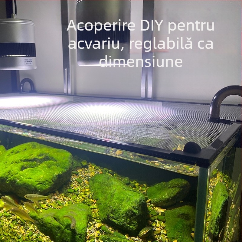 Capă plasă anti-evadare pentru acvarii și terarii | Plasă PVC pentru pești și țestoase (Material: PVC;Utilizare: acvariu/terariu;Funcție: anti-evadare)