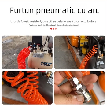 Furtun telescopic de aer din nailon, marca Yushun, țeavă de aer cu presiune înaltă