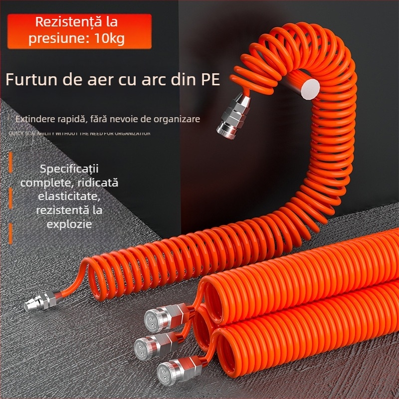 Furtun telescopic de aer din nailon, marca Yushun, țeavă de aer cu presiune înaltă