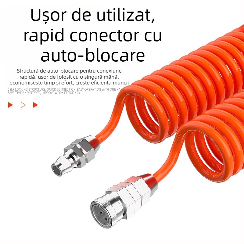 Furtun telescopic de aer din nailon, marca Yushun, țeavă de aer cu presiune înaltă