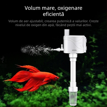 Pompa submersibilă pentru acvariu 3-in-1, pentru filtrare și oxigenare — ABS, design trei în unu, brand Xuan Song (ABS; Funcție: creează valuri și oxigenează; Scop principal: filtrare și oxigenare; Stil: pompă submersibilă 3-in-1)