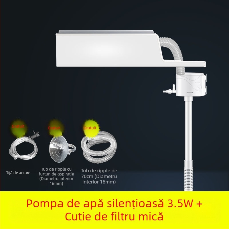 Pompa submersibilă pentru acvariu 3-in-1, pentru filtrare și oxigenare — ABS, design trei în unu, brand Xuan Song (ABS; Funcție: creează valuri și oxigenează; Scop principal: filtrare și oxigenare; Stil: pompă submersibilă 3-in-1)