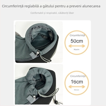 Geantă respirabilă pentru animale de companie, pentru pisici și câini mici, curea de umăr sau crossbody