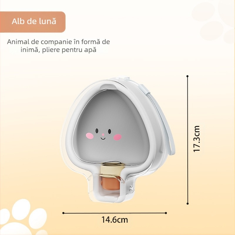 Sticlă de apă pentru câini – recipient portabil din plastic pentru plimbări, alimentare manuală (Plastic; Fără import; Alimentare manuală)