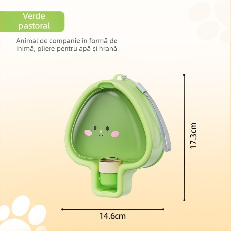 Sticlă de apă pentru câini – recipient portabil din plastic pentru plimbări, alimentare manuală (Plastic; Fără import; Alimentare manuală)