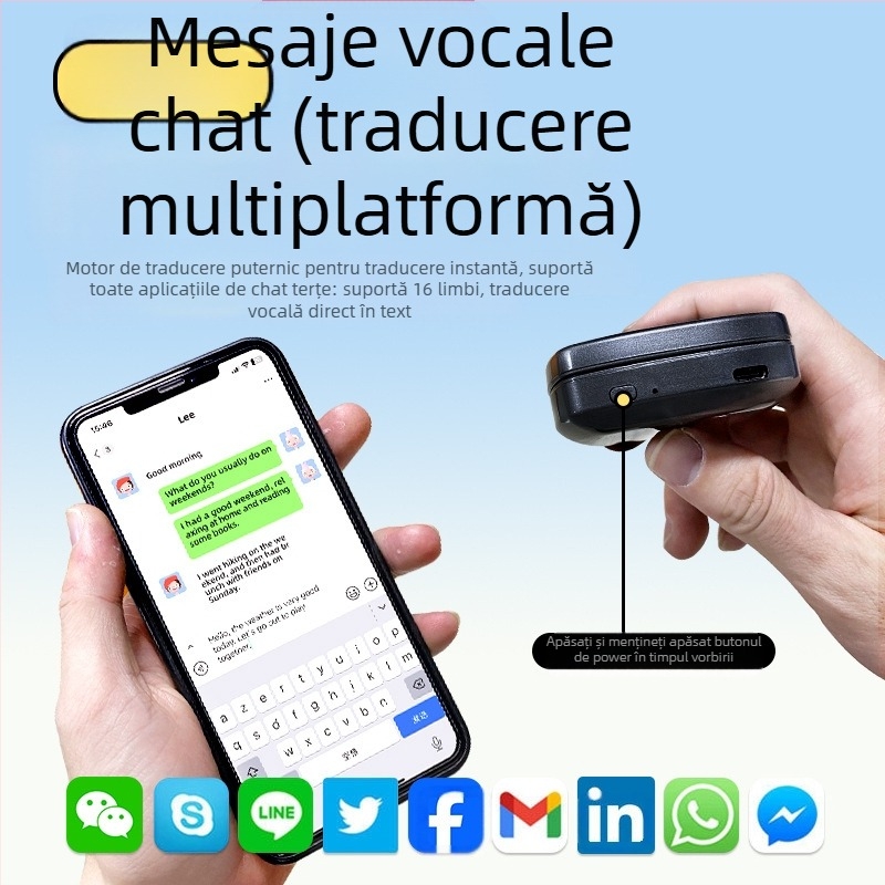 Căști Bluetooth cu traducere AI și interpretare simultană multilingvă, ANC pentru reducerea zgomotului, rază 10 m, Bluetooth 5.0, IPX4, stereo în urechi, autonomie 4–8 h, K5